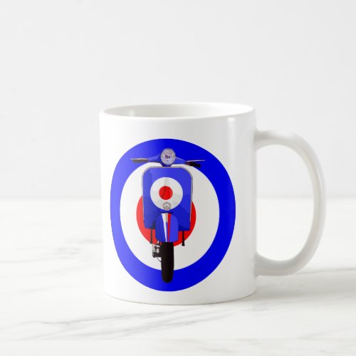 Sixties Look Scooter on Mod Target Coffee Mug