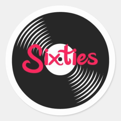 Sixties LP Classic Round Sticker