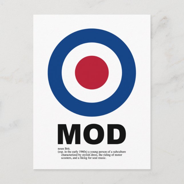 Sixties Mod Target Postcard (Front)