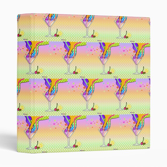 SIXTIES POP ART STYLE MARTINI BINDER (Front/Spine)