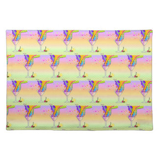 SIXTIES POP ART STYLE MARTINI CLOTH PLACEMAT