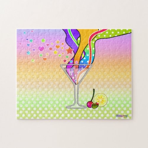 SIXTIES POP ART STYLE MARTINI JIGSAW PUZZLE