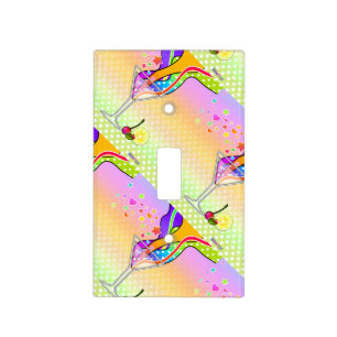 SIXTIES POP ART STYLE MARTINI LIGHT SWITCH COVER