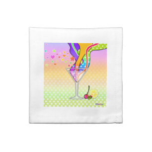 SIXTIES POP ART STYLE MARTINI NAPKIN