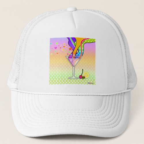 SIXTIES POP ART STYLE MARTINI TRUCKER HAT