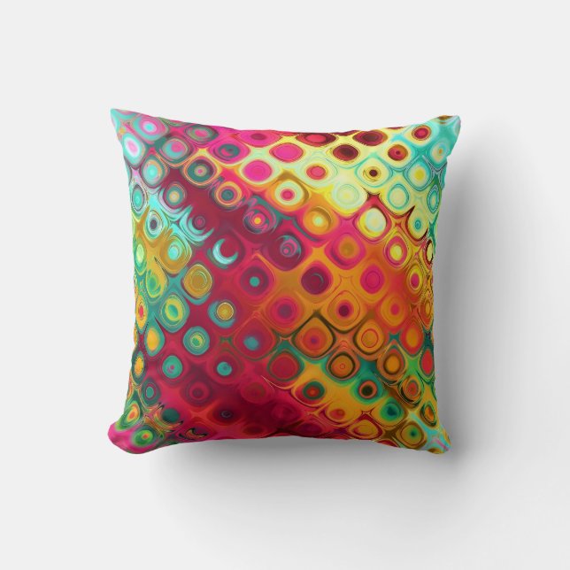 sixties psychodelic throw pillow (Front)
