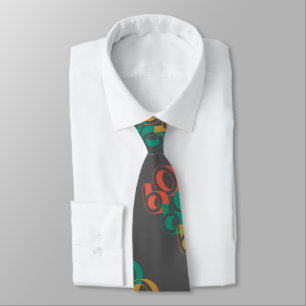 Sixties retro grey neck tie