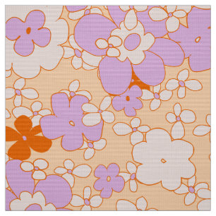 Sixties seamless flower pattern very retro! fabric