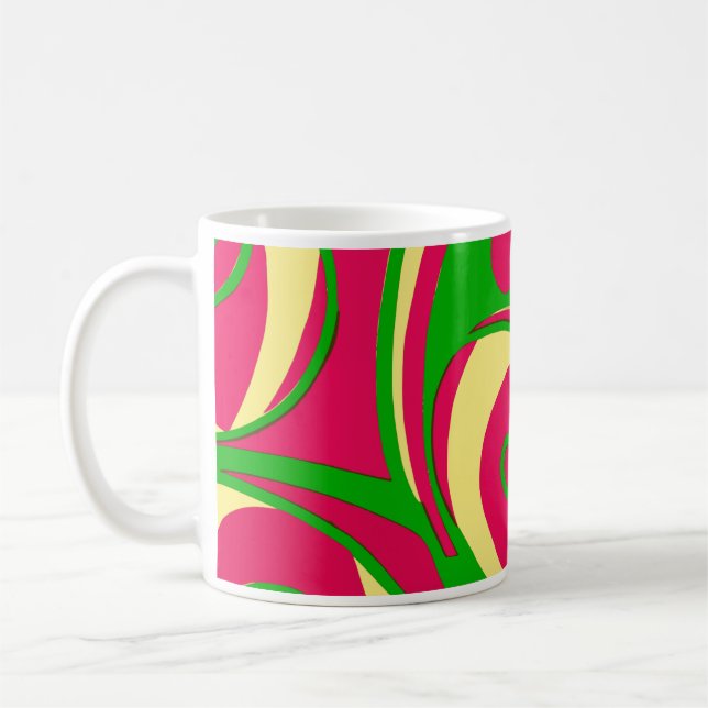 Sixties Style Abstract Design  Coffee Mug (Left)