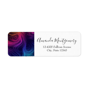 Sixties Vibe Circles & Swirls Cool Pattern Label