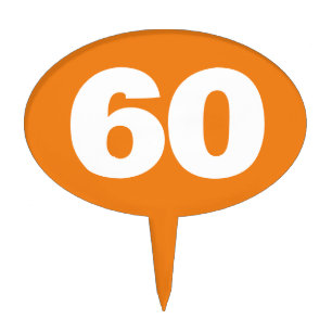 Sixtieth Birthday party cake topper picks