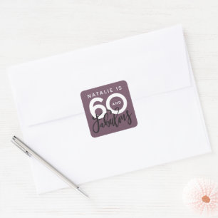 sixtieth making 60 look good birthday favor square sticker