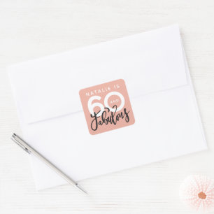sixtieth making 60 look good birthday favor square sticker