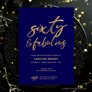 Sixty and Fabulous 60th Birthday Invitation