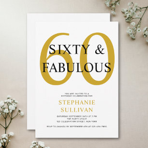 Sixty and Fabulous 60th Birthday Party Invitation