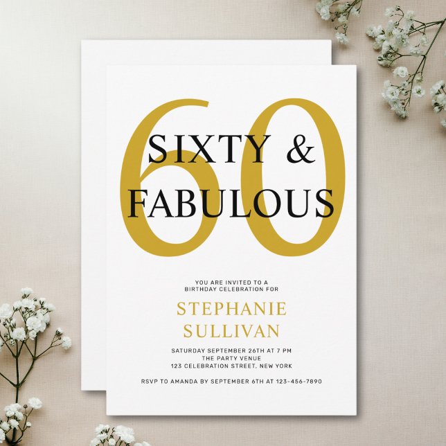 Sixty and Fabulous 60th Birthday Party Invitation (Creator Uploaded)