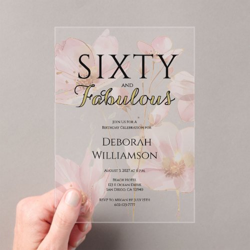 Sixty and Fabulous Black Pink 60th Birthday Party