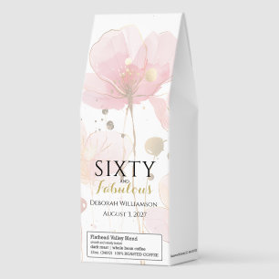 Sixty and Fabulous Black Pink 60th Birthday Roasted Coffee