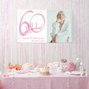 Sixty and Fabulous Bold Photo 60th Birthday Party Banner