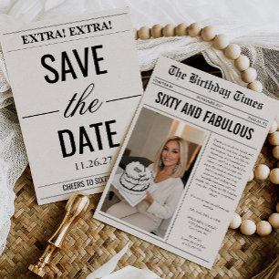 Sixty And Fabulous Photo 60th Birthday Invitation