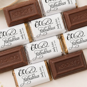 Sixty and Fabulous Script 60th Birthday Party Hershey's Miniatures