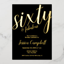 Sixty and Fabulous Script Pink 60th Birthday