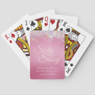 Sixty and Sassy 60th Birthday Party Favor Poker Cards