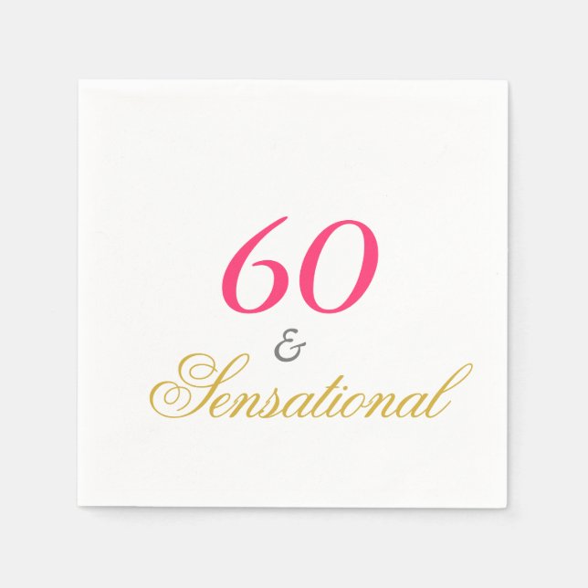 Sixty and Sensational Napkins (Front)