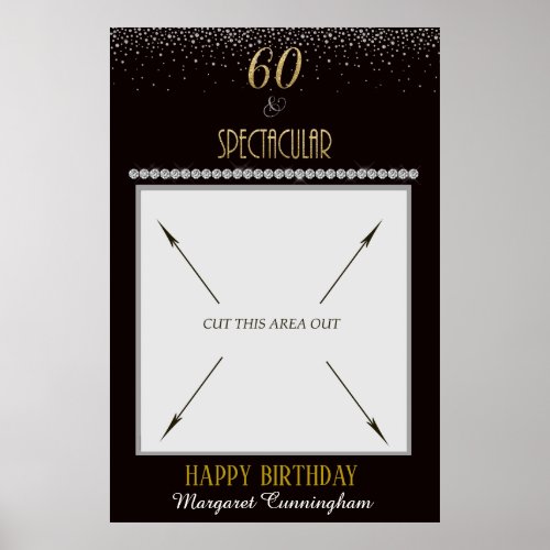 Sixty and Sensational Portable Photo Booth Prop Poster