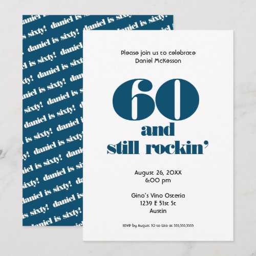 Sixty Birthday 60 and Still Rockin' | Party