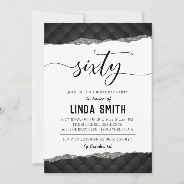 Sixty Diamond Birthday Invitation (Front)
