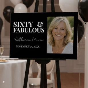 Sixty & Fabulous Acrylic Sign