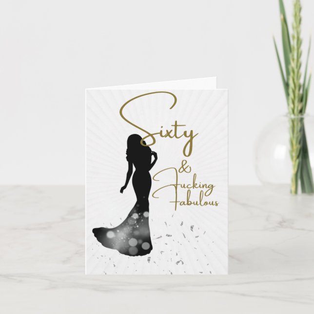 Sixty & Fabulous Heartfelt Birthday Card (Front)