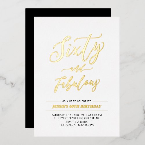 Sixty & Fabulous | Modern Gold 60th Birthday Party