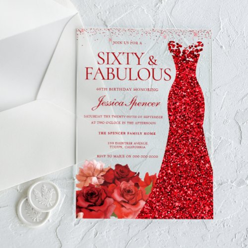 Sixty & Fabulous! Red Dress 60th Birthday Party