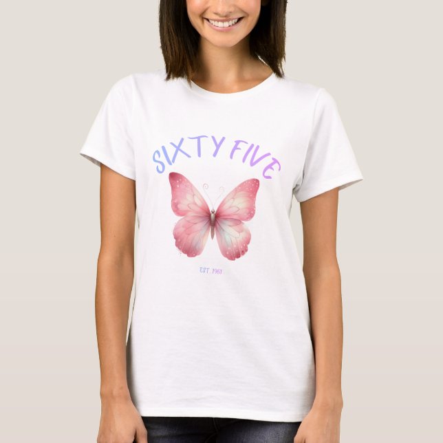 Sixty Five Pink Butterfly T-Shirt  (Front)