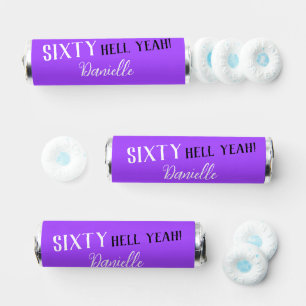 Sixty Hell Yeah! Purple 60th Birthday  Breath Savers® Mints