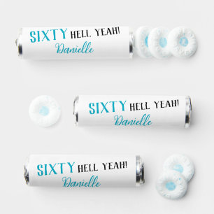 Sixty Hell Yeah! Turquoise 60th Birthday Breath Savers® Mints