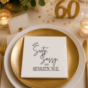 Sixty, Sassy, and Sensational Birthday Napkins