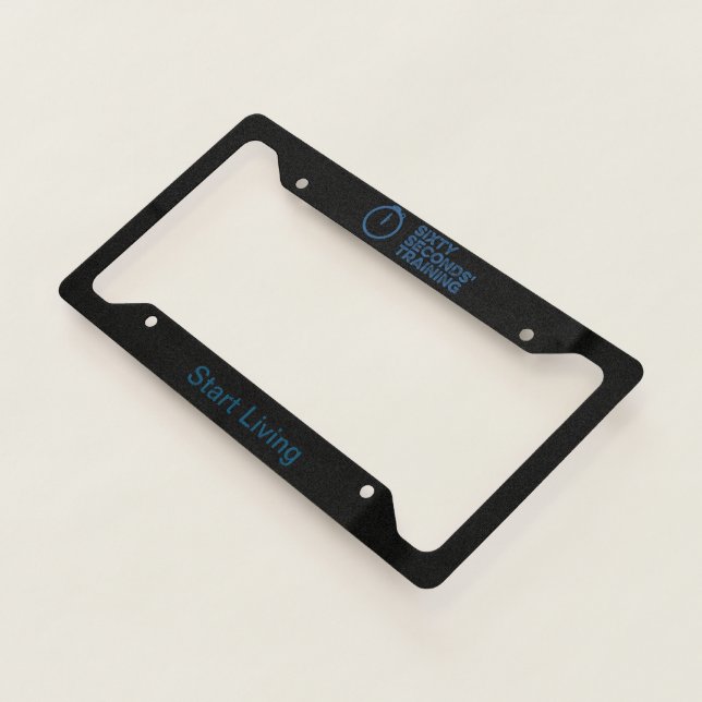 Sixty Seconds' Training Black License Plate Frame (3/4)