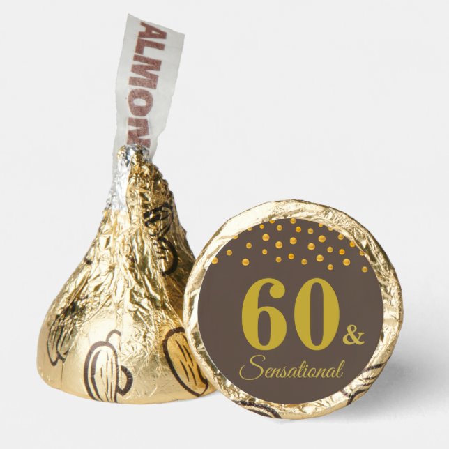 Sixty & Sensational on Brown Hershey®'s Kisses® (Front)