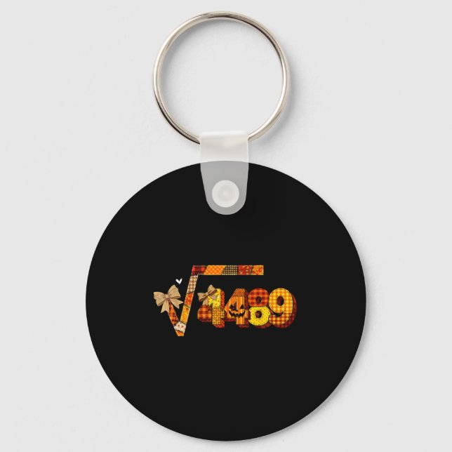 Sixty Seven 67 Meme Square Root 4489 Slang Math Te Keychain (Front)