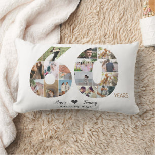 Sixty Year Wedding Anniversary Photo  Lumbar Pillow