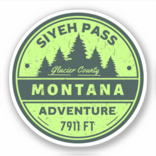 siyeh pass montana hiking trails sticker