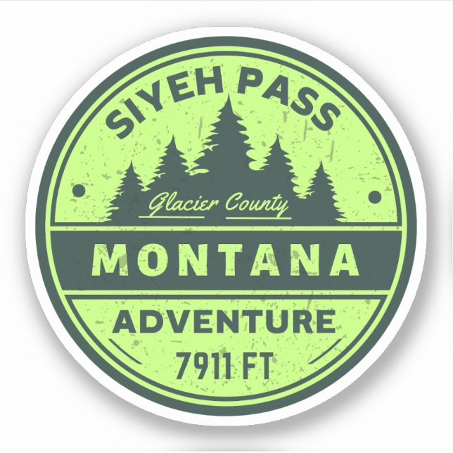 siyeh pass montana hiking trails sticker (Front)