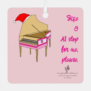 Size 0 AI Slop Christmas Metal Ornament