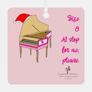 Size 0 AI Slop Christmas Metal Ornament