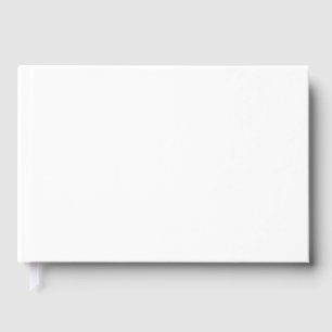 Size: 9" x 6", NullValue, Paper: Blank White 70 lb Foil Guest Book