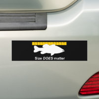 Size Does Matter - Funny bass fishing Bumper Sticker