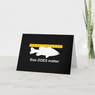 "Size Does Matter" — Funny bass fishing Card